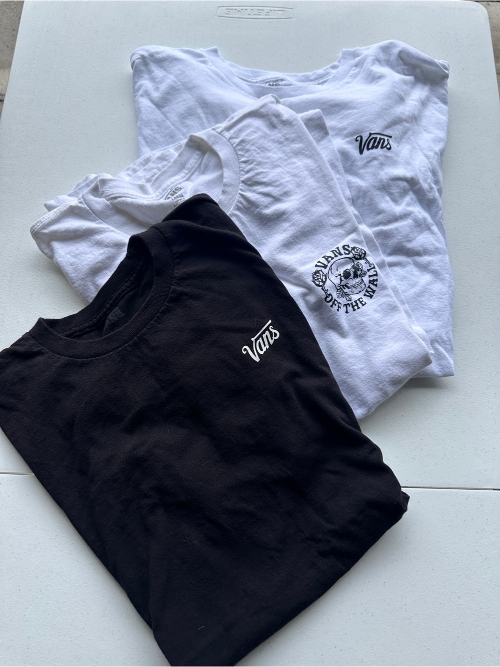 Vans Black & White Logo Tee Bundle